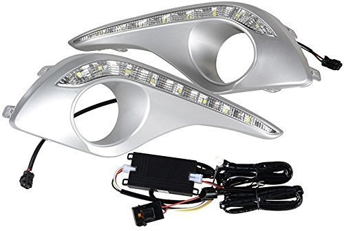 tur Auto Galvanik Stil 12 V LED Auto DRL Tagfahrlicht mit Nebelscheinwerfer Loch für Highlander 2012 2013 2014