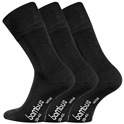 TippTexx 24 15 Paar Bambussocken o. Gummidruck m. Anti-Loch-Garantie in 8 Farben, Schadstofffrei Ökotex100, Sparpack
