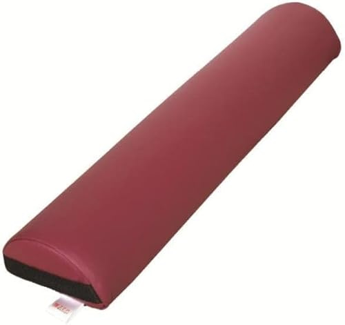 Zen Knierolle halbrunde Lagerungsrolle 60x15x8cm Halbrolle für Massageliegen & Physiotherapie Nackenrolle & Beinrolle - Kniekissen Massage Zubehör für Knie, Beine, Füße & Rücken zur Lagerung (Rot)