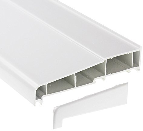 150mm UPVC Plastic External Window Sill (with End Caps) - White, 1.35m