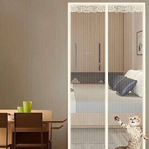 BJ-Shop Zanzariera Magnetica per Porte,Tenda Porta Magnetica per zanzariera con Telaio Completo in Velcro e Calamite Chiusura Automatica per Porte Windows 100 x 210cm