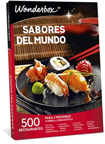 WONDERBOX Caja Regalo -SABORES del Mundo- 500 restaurantes para Dos Personas