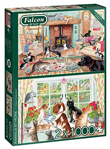 Falcon de Luxe Animals at Home - 2x1000 Teile