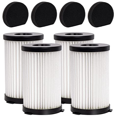 YanBan 4 filtros HEPA + 4 esponjas compatibles con MooSoo D600/D601 iwoly V600, para Ariete Handy Force 2759/2761, para Conga Thunderbrush 520/550/560