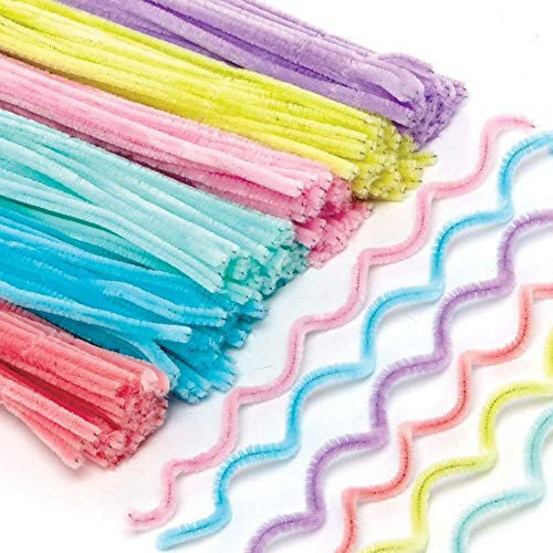Baker Ross AX696 Pastell Pfeifenputzer zum Basteln - 120 Stück, Pfeifenreiniger für Erwachsene und Kinder zum Basteln