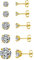 Zysta 5 Paare Ohrstecker Set Zirkonia Ohrringe 20Ga Ohrstecker Silber/Gold/Rosegold/Schwarz Ohrschmuck Ohrpiercing für Damen Mädchen Herren, Ohrringe Größe in 3/4/5/6/8mm (Gold)