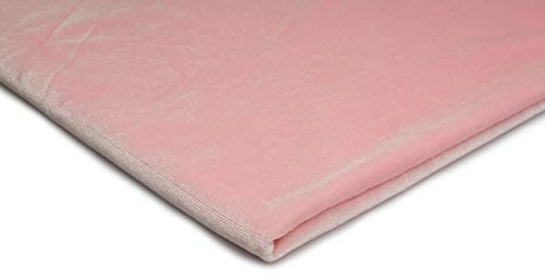 Pannesamt Stoff, Samt, Velours, Velourstoff 50x150 cm (Hell-Pink)