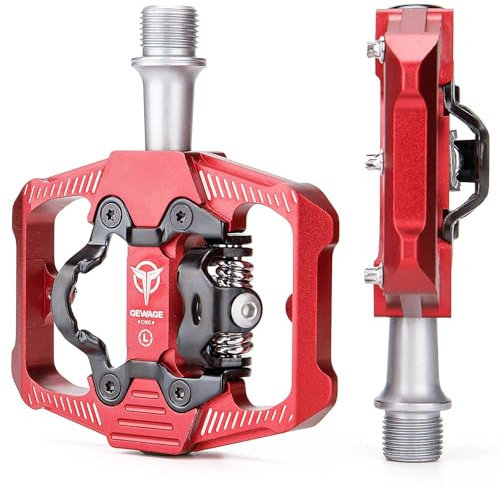 GEWAGE MTB Mountain Bike Pedals with 3 Sealed Bearing Platform MTB Pedals SPD Compatible for BMX Spin Exercise Peloton Trekking Bike …