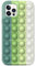 mtb more energy® Pop It Fidget Toy Case für Samsung Galaxy S21 5G (SM-G991, 6.2'') - Design 2 (grün weiß) - Handyhülle Tasche Case Cover Tasche