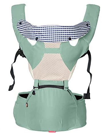 WHSPORT Babytrage Ergonomisch,Baby Carrier Hüftsitz Baby Babybauchtragen für Baby 0-36 Monate (Color : Green)