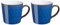 Denby - Imperial Blue Patterned Coffee Mug Set of 2-400ml Large Stoneware Ceramic Cascade Tea Mug Set for Home & Office - Dishwasher Safe, Microwave Safe - Blue, White, Brown - Chip Resistant