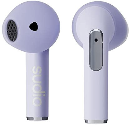 Sudio N2 Purple Haze - True Wireless Bluetooth Open-Ear Earbuds,Multipoint-Verbindung, integriertes Mikrofon für Anrufe, 30 Stunden Akku mit Ladehülle, IPX4 wasserfest, USB-C & kabelloses Laden