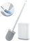 TORMAYS Klobürste Silikon, Schwarz Toilettenbürste, WC Bürste Wandmontage, Flexibel Flache Silikon Set Klobürste, Klobürste Schwarz für Badezimmer mit TurboTrocknung, Toilettenbürste Ohne Bohren