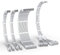 EZDIY-FAB PCIE 5.0 12VHPWR Sleeved Cable Kit, 16AWG Stromversorgungskabel Verlängerung, 24PIN-ATX/(4+4) PIN-EPS/(12+4) PIN auf 4X 8 PIN PCIE- RTX4090/4080/4070Ti Verlängerungskabel- Reines Weiß