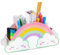 MeCids Pencil Holder for Desk, Acrylic Pen Holder Rainbow Supply Caddy for Home Office Desktop Storage Stationery Supplies Organizer