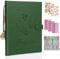 SEEALLDE 60 Seiten Scrapbook Papier mit 12 Metallic Stifte Fotoecken und Sticker Scrapbooking zubehör