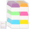 600 PCS Sticky Index Tabs Flags Set Writable Sticky Index Tabs Transparent Book Tabs Medium File Tabs Flag Filing Tabs Page Markers Tape Flags for Book Tags Stickers Index Markers Office School