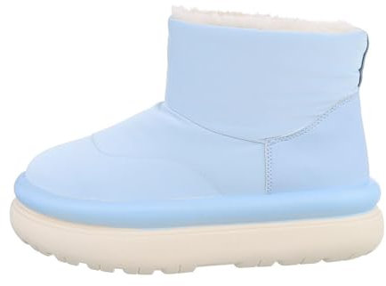 Ital Design Damenschuhe Stiefeletten Plateaustiefeletten, 5860-1-1-, Kunstleder, Hellblau, Gr. 38