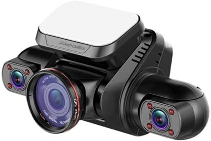 Dash Cam Mini Hidden Car Dash Cam M8S 4CH DVR 360 HD 4 * 1080P 24H Parking Monitor Video Car Recorder Night Vision GPS WIFI 256GBmax Car Camera (Size : Integrated Version)