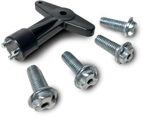 Autocraft 4 Vis de Verrouillage + Clé de Fixation d’enjoliveur Antivol Compatible pour Clio II III, Laguna II, Mégane I, Mégane II, Modus, Scénic II OEM 7700422600