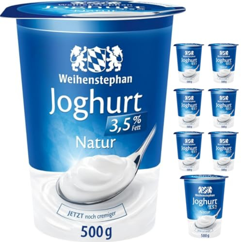 Weihenstephan Joghurt 3,5% 500 g x 8 Stück [Frischegarantie]