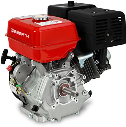 EBERTH 15 PS 11,03 kW Benzinmotor mit 25,4 mm Ø Welle mit AG, Standmotor Kartmotor Antriebsmotor mit Ölmangelsicherung, 4-Takt, 1 Zylinder Benzin Motor, 420 ccm Hubraum, luftgekühlt, Seilzugstart