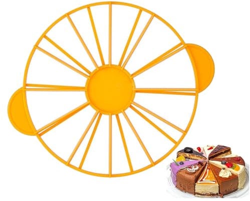 OhhGo Round Cake Slice Cake Slicer and Divider(32×27×1cm) Round 10/12 Piece Bread Cake Cutter, Equal Portion Cutter Slice Marker Baking Tool Baking Tool