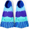 Azuunye Kinder Schwimmflossen,Kurze Flossen 100% Silikon Schwimmflossen für Training und Lap Schwimmen für Kinder Erwachsene Large