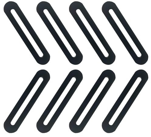 FYting 8 Pcs Flat Brackets for Wood,Joining Plates for Wood,Adjustable Flat Connector, Flat Angle Bracket with Slots, for Repairing, Fastening Wood, Furniture, DIY Projects,110x19mm(Black)