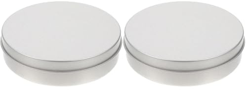 Alipis 2 STK Blechbüchse Bonbondosen Metall Bonbongläser Mit Deckel Metalldose Mit Deckel Metall-Weihnachts-blechdosen Keksdose Teeblatt Dose Lippenbalsam Weißblech Runden Mülleimer