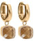 Qudo Firenze Creolen gold Edelstahl beschichtet (smoked topaz)