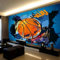Rqwybcaxn Silk Cloth Wall Mural,Elegant Wallpaper for Home Decor,Glue-On Installation,Fade-Resistant-Basketball Graffiti-150x70cm