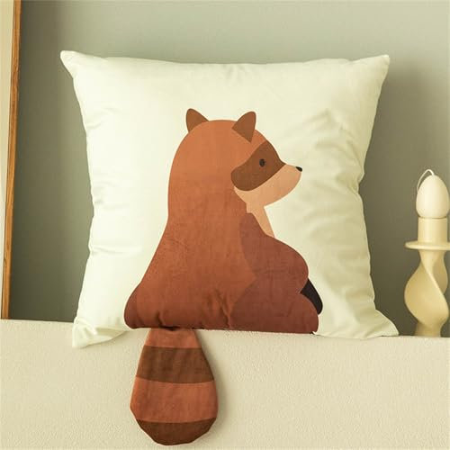 champracer Kuschelkissen Kinder, Kinderkissen, Weiche Flauschige Tierkissen mit Füllung, Niedliche Tierform Dekokissen für Kinderzimmer, Mädchen Jungen Zuhause Schlafzimmer (Roter Panda)