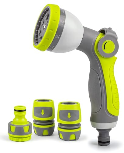 Hose Pipe Spray Gun | 10 Function Soft Touch Garden Spray Gun Set | Hose Pipe Nozzle Spray Gun for Watering Plants, Washing Cars & Pet Showering | Lawn & Garden Watering Equipment