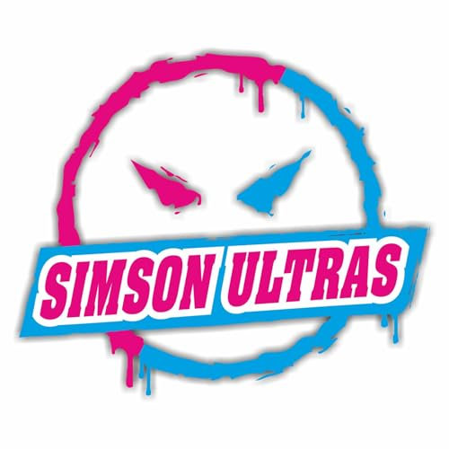 Aufkleber für Aussen Simson Ultras Pink Blau Regen Sonne Schutz Folie laminiert