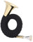 Nutriess BB Hunting Horn Brass Instrument Set Mini Französisches Horn für Outdoor -Veranstaltungen und zeremonielle Verwendung mit verbesserter Klangqualität und robuster