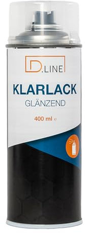 D.LINE Klarlack glänzend Sprühdose 400 ml DL 1523 - Überzugslack für Sprühlacke (1x 400 ml)