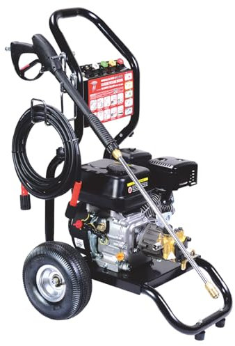 Hidrolimpiadora Profesional Benza 200/12 a Gasolina – 193 Bares, 6,5 HP, 196cc, 11,3 l/min, Motor Loncin G200, Bomba de Alta Presión con Pistones INOX, Ideal para Construcción e Industria