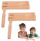 Esshogo 2 Stück Musikinstrument für Kinde, Holz Rassel Ratsche, Musikinstrument für Kinder, Hölzernes Resonanzbrett, Lautmacher, Geräuschmacher, Partygebläse, Holzratsche Geräusche Maker,