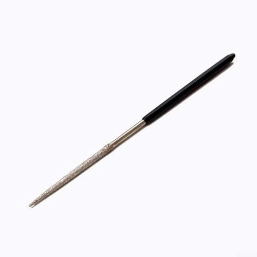 Rundnadelfeilen-Set, 5-teilig, 140 mm, Schmirgelfeilen für Keramik, Glas, Metall, Schneiden und Reparaturen, industrielles Schleifmittel mit rutschfestem Griff, kompatibel mit (5 Stück, schwarz)