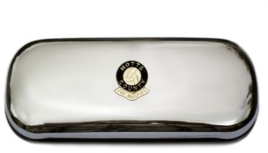 Polished chrome football club glasses case – Notts County