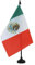 AZ FLAG - Drapeau De Table Mexique 21x14 cm - Petit Drapeau Mexicain De Bureau 100% Polyester Avec Hampe De 25cm Et Socle En Plastique Noir