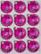 12 TLG. Glas-Weihnachtskugeln Set in Hochglanz-Pink-Silberne-Ornamente - Neuheit - Christbaumkugeln - Weihnachtsschmuck-Christbaumschmuck