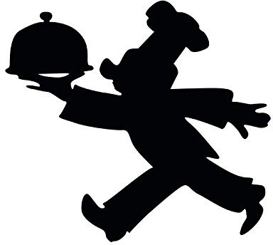 Stickers Chef de Cuisine - Rouge, L 123cm x H 110cm