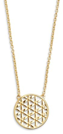 XENOX XS2898G Damen Collier Lebensblume Symbolic Power Sterling-Silber 925 Gold 45 cm