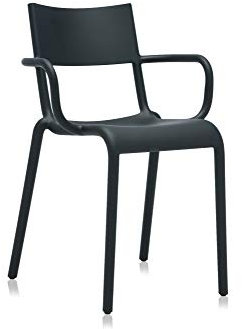 Kartell Generic A Armlehnstuhl, Plastik, Schwarz, 79 x 52.5 x 52 cm