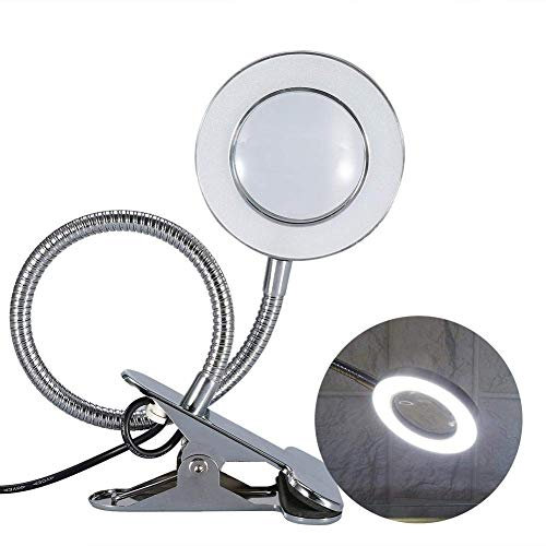 Lupe mit Led Licht Make Up Professional Tattoo 2, Tageslichtleuchte Lupenleuchte Usb,5 Fache Vergrößerung Einstellbare Tragbare Usb Lampe