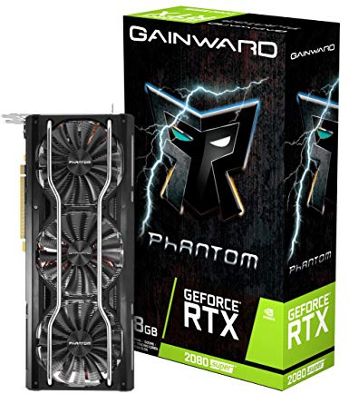 Gainward GeForce RTX 2080 SUPER Phantom 8GB GDDR6 Grafikkarte - 3X DisplayPort/ 1x HDMI/ 1x USB Type-C, 125539