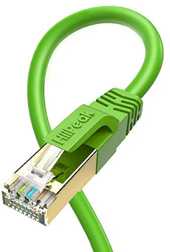 HiiPeak Cat 8 Ethernet Cable 0.5m, Cat8 Internet Cable 40Gbps 2000Mhz High-Speed Professional LAN Patch Network Cables with RJ45 Gold-Plated Connector, Compatible with Cat6/Cat6a/Cat7, Green (0.5 m)