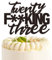 Twenty Three Black Glitter Cake Toppers 23 Years Old 23rd Birthday Party Dekorationen Supplies